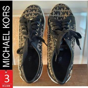 🎄2/$30 - MK tennis shoes, size 3, fudge tan and black